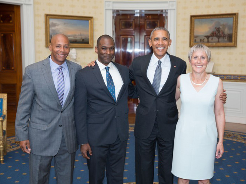 President Obama and Mt.Tam staff