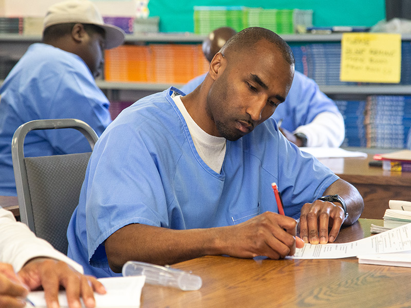 Mount Tamalpais College student in the clasroom