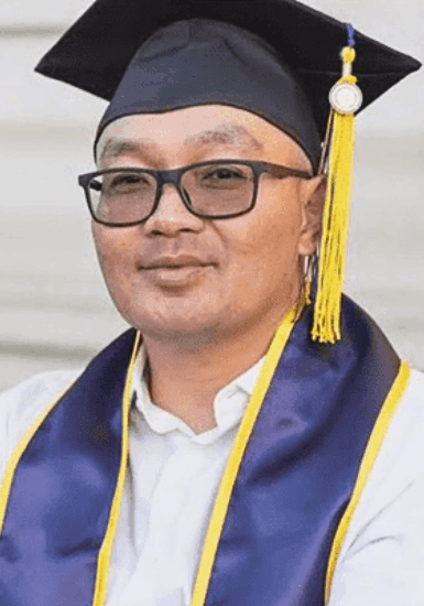 “I never would have imagined someone with a learning disability, a former gang member, and a formerly incarcerated person [like myself] would graduate from one of the top public universities in the country. [As I begin my Grad program], I look back at my academic journey and am grateful for the opportunities to grow, learn, and build a lasting community.”