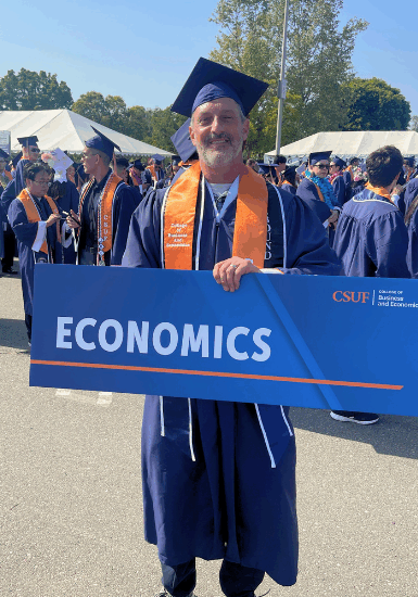 “After paroling in 2018, I began working in industrial maintenance - but I needed more, to do something that improved lives. I chose to study economics because I believe it is a subject everyone can benefit from, with concepts that allow us to make better informed decisions in business and life. I am determined to become a junior college economics professor to teach these concepts.”